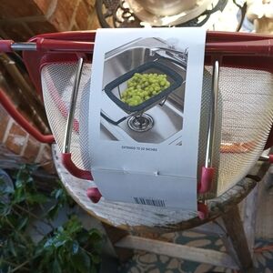 KitchenAid Red and Silver Expandable Colander